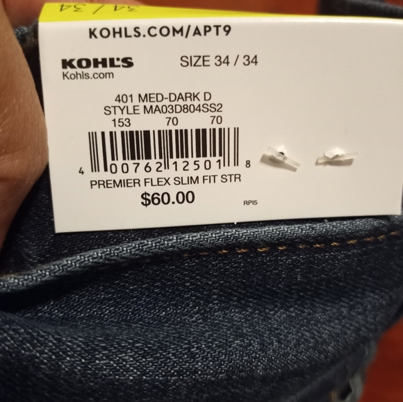 Mens Slim Fit Jeans 34/34 - Picture 3 of 3